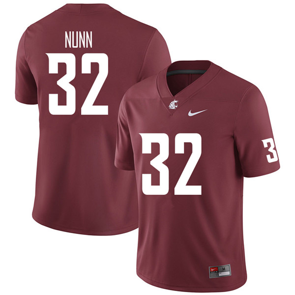 Men #32 Patrick Nunn Washington State Cougars College Football Jerseys Sale-Crimson